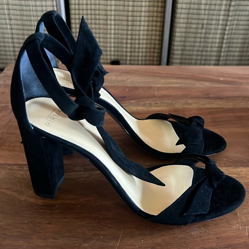 Alexandre Birman Clarita 90 black suede block heel 39